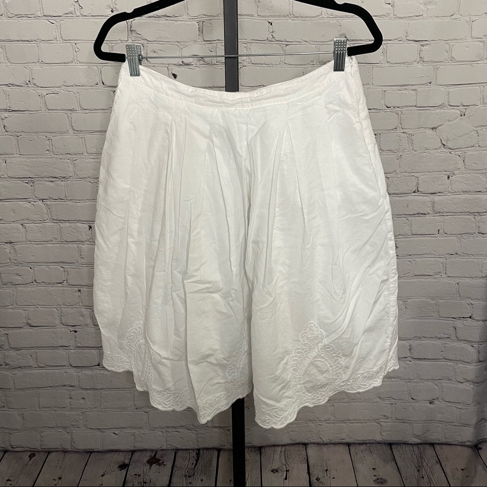 Susina White Circle Skirt Size Large